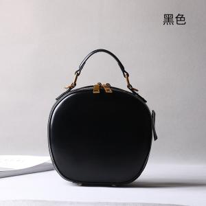 復古時尚蘋果包牛皮包包 新款真皮女包 單肩斜挎包手提包時尚小圓包 女式斜背包推薦