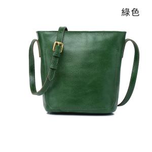 植鞣牛皮簡約復古水桶包 真皮百搭休閒單肩背包 高級感斜挎包女包斜背包推薦