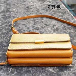 新款復古植鞣皮雙拉鏈小方包 女士斜挎包 頭層牛皮斜背包 翻蓋牛皮單肩包推薦