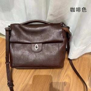 頭層植鞣牛皮手提包 復古女士單肩斜挎包 真皮側背包肩背包 女士郵差包斜背包推薦 