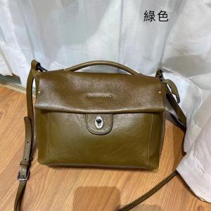 頭層植鞣牛皮手提包 復古女士單肩斜挎包 真皮側背包肩背包 女士郵差包斜背包推薦 