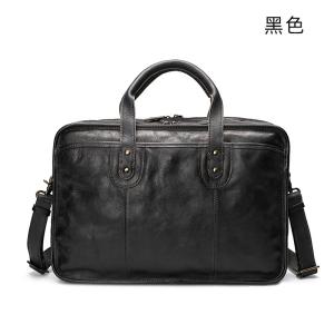 復古手工瘋馬皮公事包 植鞣皮手提包電腦包 真皮男士手提包斜挎大容量多功能商務公文包推薦