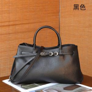 復古頭層水晶植鞣牛皮斜挎包 女生手提包 真皮大容量托特包女包包 新款單肩背包推薦