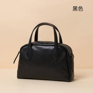 頭層水晶植鞣牛皮保齡球包 復古時尚真皮女包手袋 通勤手提包斜挎包女式新款斜背包推薦