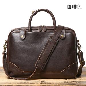 熱款男士公文包商務電腦包 新款精緻高級感頭層牛皮手提包 真皮公事包單肩斜挎包推薦