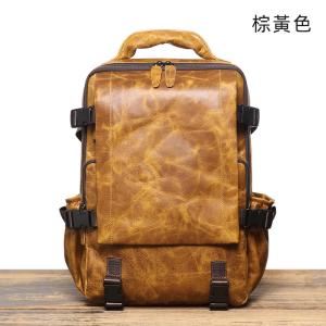 歐美復古後背包 真皮男士雙肩包 頭層牛皮商務旅行背包 大容量休閒電腦背包推薦