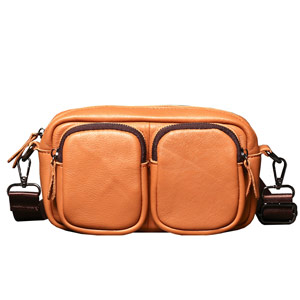 新款男士真皮單肩包 頭層牛皮休閒旅行小背包 時尚百搭斜挎包 潮包腰包ipad包包推薦