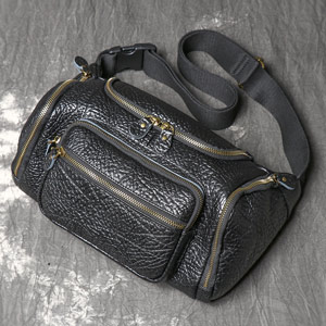 野牛皮單肩斜挎包 大容量牛皮腰包 多功能背包生意老闆包 男包真皮男士胸包斜背包推薦