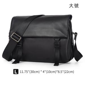 大小號時尚高級感斜挎包 男女軟皮大容量雙主袋真皮復古蓋頭式單肩包 新款頭層牛皮斜背包推薦