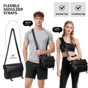 大小號時尚高級感斜挎包 男女軟皮大容量雙主袋真皮復古蓋頭式單肩包 新款頭層牛皮斜背包推薦