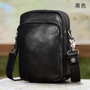 真皮休閑肩背包斜背包腰包 頭層牛皮斜挎包 韓版休閒復古質感單肩包 新款男女包包推薦 