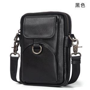 真皮手機包 頭層牛皮單肩斜挎包 新款復古休閒簡約斜背包 時尚軟皮小背包腰包推薦