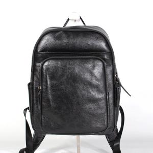 頭層牛皮後背包 男士真皮雙肩包 大容量商務樹膏皮男士多夾層背包 新款時尚男包推薦
