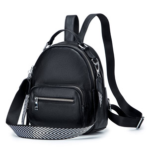 真皮軟皮後背包 新款多功能大容量簡約時尚學生書包 頭層牛皮女士旅行包休閒背包 雙肩包女推薦