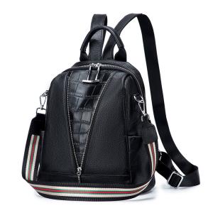 多功能頭層牛皮女包 一包兩用 新款休閒雙肩包 百搭款真皮女士V後背包通勤旅行包學生書包推薦