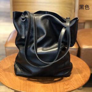 新款日韓手提包托特包 女生單肩包大包包 頭層牛皮子母包水桶包 簡約大容量購物手袋真皮包包推薦