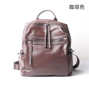 頭層牛皮真皮雙肩包 女生韓版大容量旅行背包 新款潮軟皮時尚後背包學生書包推薦