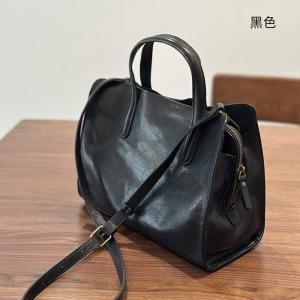 新款頭層樹膏皮手提包 植鞣牛皮斜背包包 頭層牛皮女式休閒百搭托特包 真皮單肩斜挎包手袋推薦