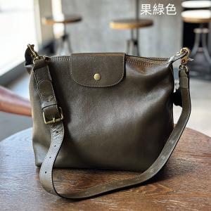 復古植鞣牛皮餃子包 真皮單肩斜挎包 簡約休閒款大容量斜背包 女生包包新款女包推薦