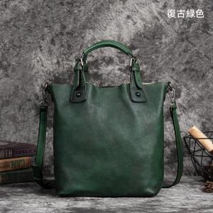 手工擦色復古手提包 真皮斜背包多用途單肩包包 植鞣皮肩背包側背包 大容量斜挎包推薦