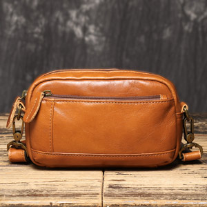 新款男式真皮單肩包 頭層牛皮斜挎包 多功能穿皮帶腰包休閒手機包斜背包 復古肩背包推薦