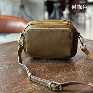 時尚真皮相機包女 新款小方包 頭層牛皮休閒單肩斜挎包 復古植鞣牛皮斜背包推薦