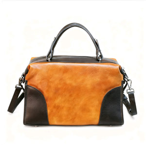 復古手工擦色多用途手提包 頭層牛皮大容量女包 樹膏皮斜跨包 新款真皮單肩背包斜背包推薦