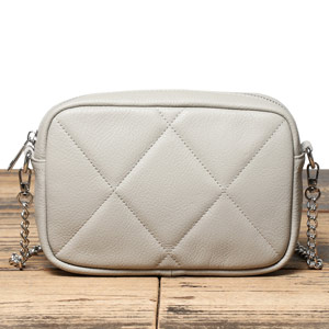 新款菱格鏈條包 頭層牛皮小方包 女生真皮斜挎包 女式簡約休閒單肩包斜背包推薦