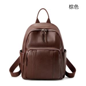 頭層植鞣牛皮後背包 歐美時尚雙肩包 女生學生書包 真皮女包 大容量軟皮多用女士背包推薦包