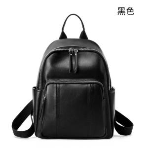 頭層植鞣牛皮後背包 歐美時尚雙肩包 女生學生書包 真皮女包 大容量軟皮多用女士背包推薦包