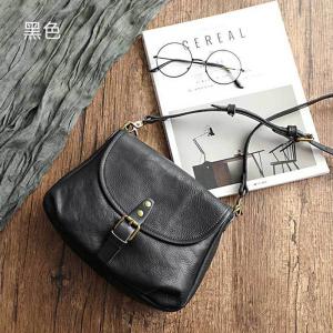 新款復古文藝范女包 手工植鞣皮斜背包 簡約軟皮真皮斜挎包單肩背包側背包推薦