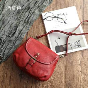 新款復古文藝范女包 手工植鞣皮斜背包 簡約軟皮真皮斜挎包單肩背包側背包推薦