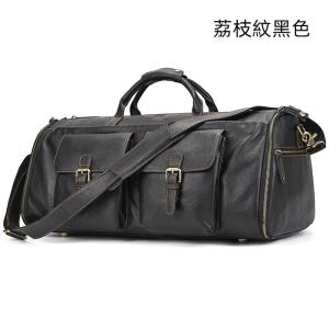 復古大容量旅行包運動健身包 瘋馬皮手提包手袋 頭層牛皮行李箱包 真皮斜背旅行袋推薦