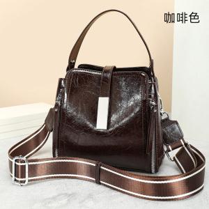 熱銷時尚真皮女士斜背包 真皮單肩包 百搭水桶包 頭層牛皮高檔手提包女生手袋推薦