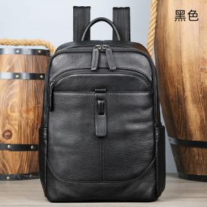 油皮後背包 頭層牛皮電腦背包 男士真皮雙肩背包 新款大容量學生書包旅行背包推薦