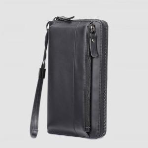 男士錢包長款真皮手包 頭層牛皮錢夾 多卡位復古手拿包皮夾 新款柔軟男款手機包錢夾推薦