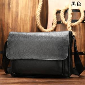 真皮男包 頭層牛皮韓版潮流男士郵差包ipad包 新款男士單肩斜挎包 新款簡約翻蓋斜背包推薦