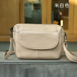 真皮女士斜挎包 高級感頭層牛皮單肩包 女式單肩斜背包 新款女生小背包推薦