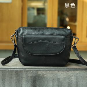 真皮女士斜挎包 高級感頭層牛皮單肩包 女式單肩斜背包 新款女生小背包推薦