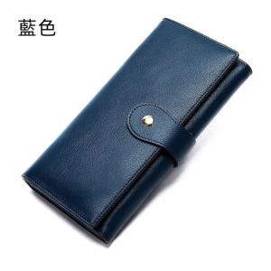 氣質女士長款真皮錢包 女生多卡位rfid防磁卡包 時尚潮流頭層牛皮手拿包錢夾皮夾推薦