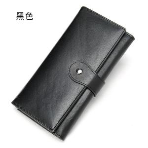 氣質女士長款真皮錢包 女生多卡位rfid防磁卡包 時尚潮流頭層牛皮手拿包錢夾皮夾推薦