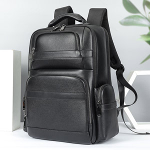 3D透氣立體有型真皮後背包 大容量休閒旅行背包 高級感頭層牛皮男士雙肩包 商務電腦背包推薦