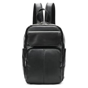 男女兩用胸包後背包 頭層牛皮復古擦色胸前包 大容量真皮雙肩背包 時尚休閒青年包包