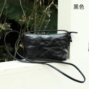 新款真皮小方包 女士單肩包 時尚百搭斜背包簡約女包 頭層牛皮橫款手機包推薦