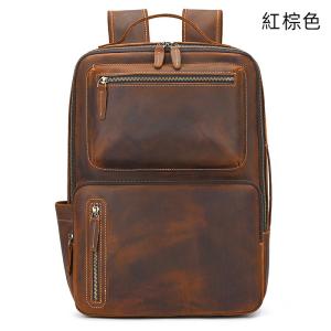 18寸加大兩用瘋馬皮公文包 多功能旅行包手提包 男士3D透氣真皮大容量雙肩包 頭層牛皮後背包推薦