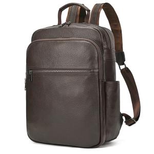 男士雙肩背包 真皮通勤電腦背包 大容量頭層牛皮戶外男後背包 潮流休閒包旅行包推薦