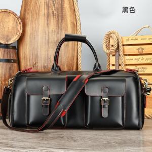 瘋馬皮男士行李包 高級感帶鞋倉旅行包 男大容量手提健身包 頭層牛皮行李箱包斜挎手袋推薦