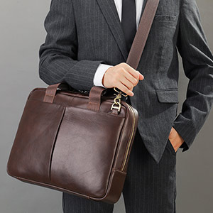 大容量公文包 真皮男士款橫款手提包 頭層牛皮電腦收納包 商務律師包公事包推薦