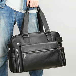 男士商務公文包 真皮出差上班通勤包 大容量電腦手提包 頭層牛皮旅行斜挎包推薦