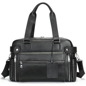 男士商務公文包 真皮出差上班通勤包 大容量電腦手提包 頭層牛皮旅行斜挎包推薦